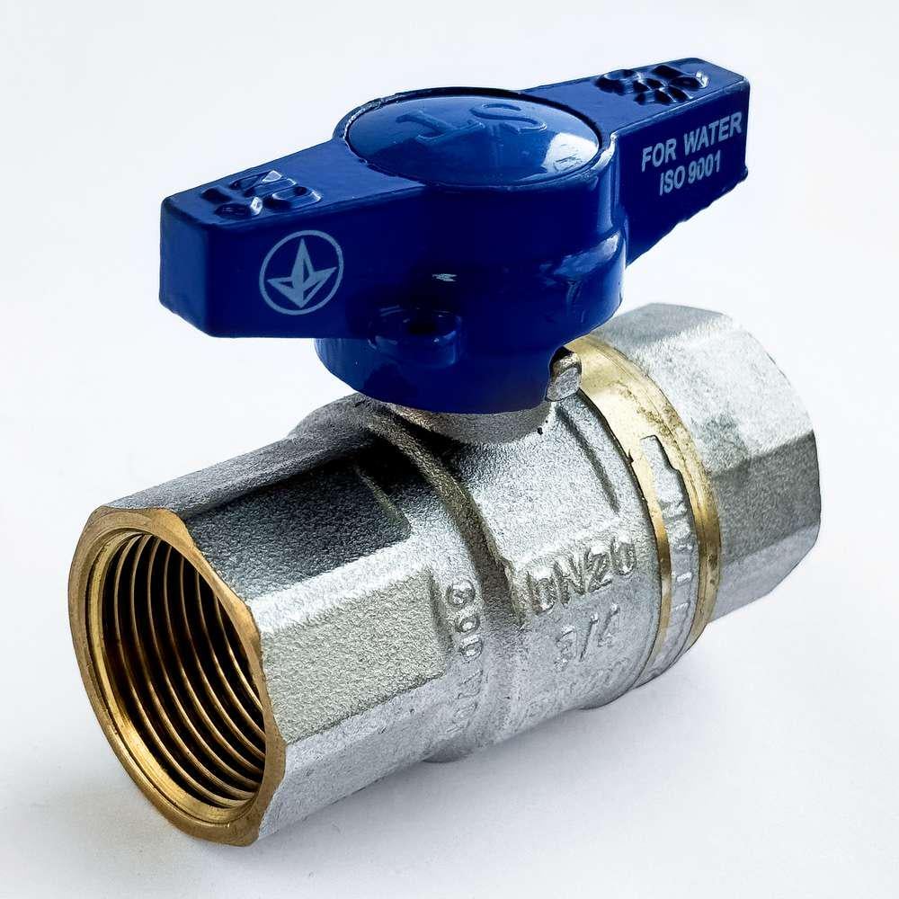 Кран шаровой для воды SANTAN PREMIUM 602 3/4" внутренняя-внутренняя бабочка Синий (39875)