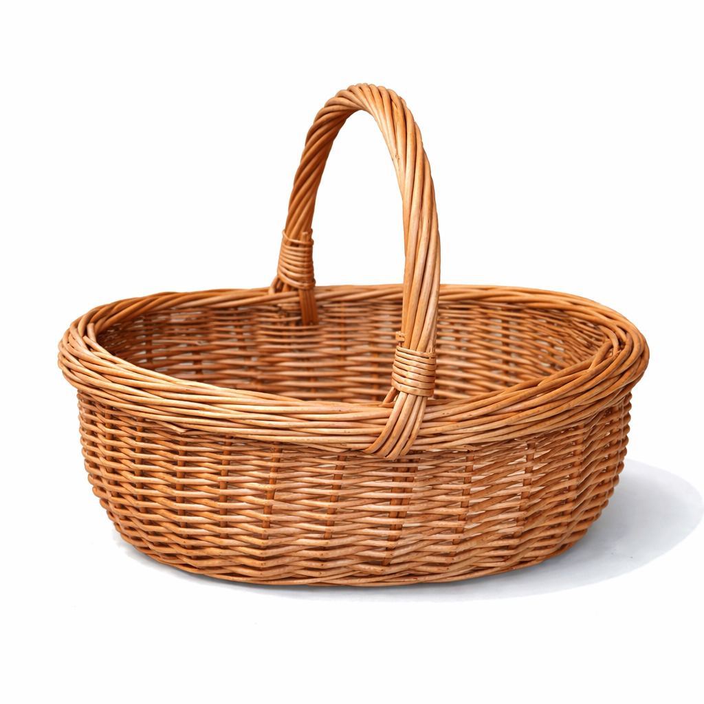 Корзина Пасхальная Лодочка плетеная из лозы (10009)