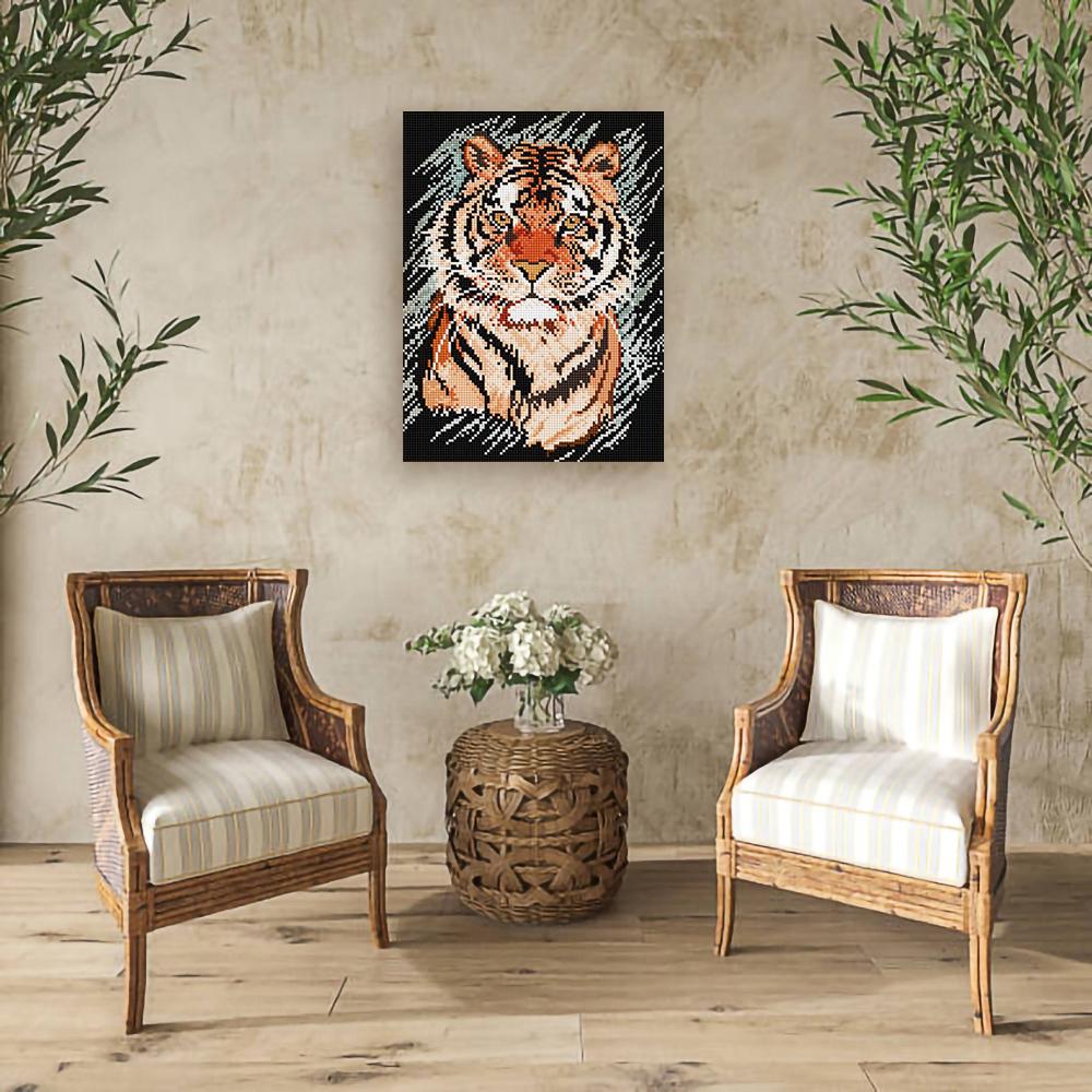 Алмазная мозаика Полосатый хищник 26x34 см (27375)