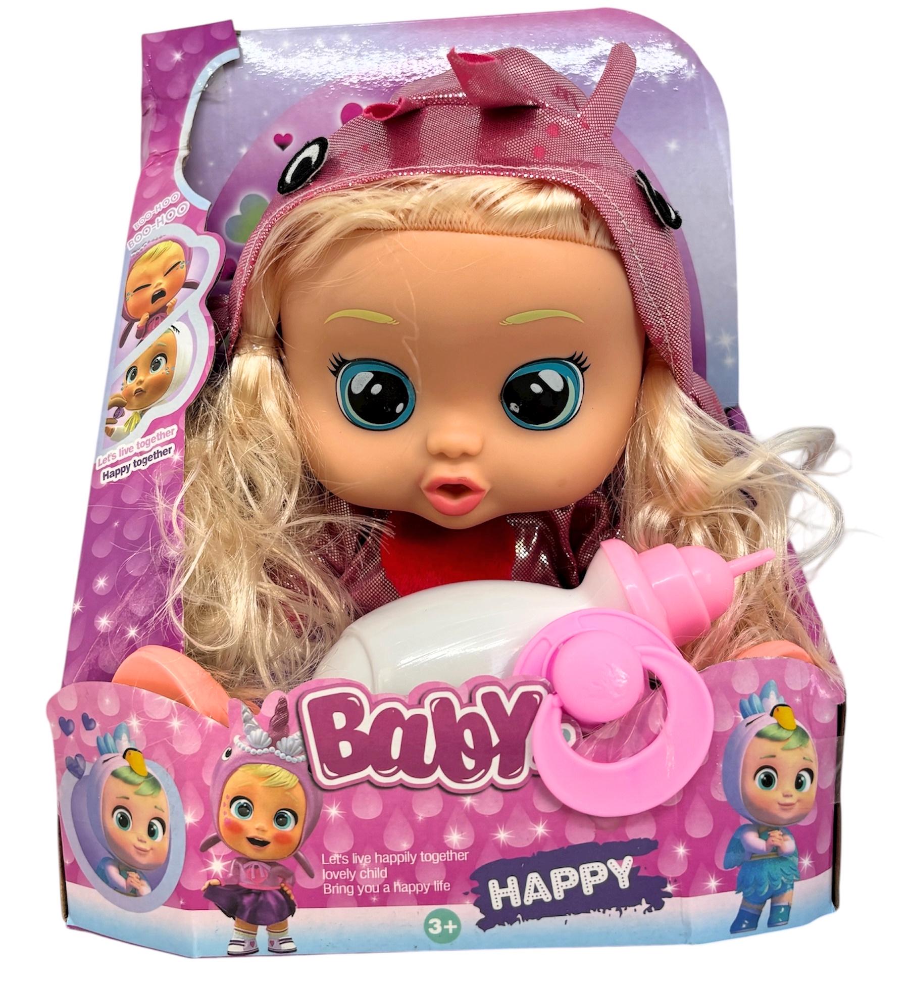 Пупс Baby Lovely плачет/говорит и смеется с соской и бутылочкой 25 см (30572797)