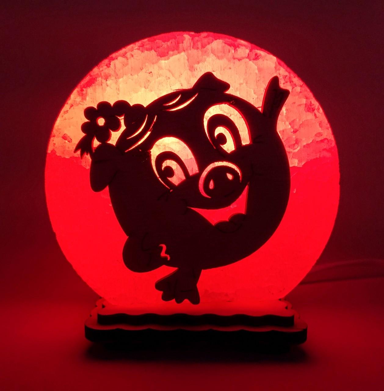 Соляной светильник Хрюша (KM-00014-r)