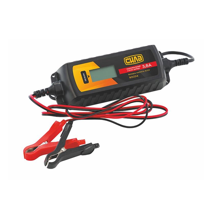 Зарядний пристрій Сила для авто цифровий імпульсний 3,8 А 6/12 В (900214)