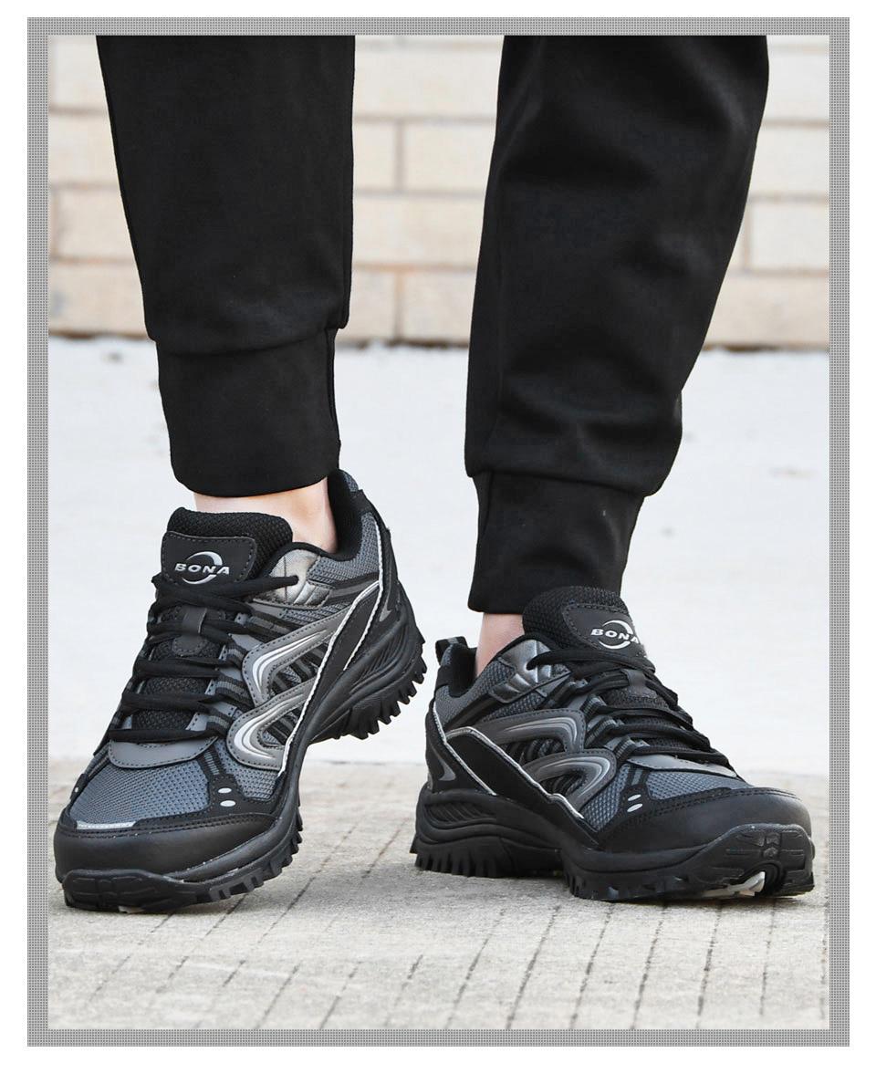 Кросівки чоловічі Bona нубук/текстиль/шкіра р. 41 Чорний/Сірий (6803240) - фото 4