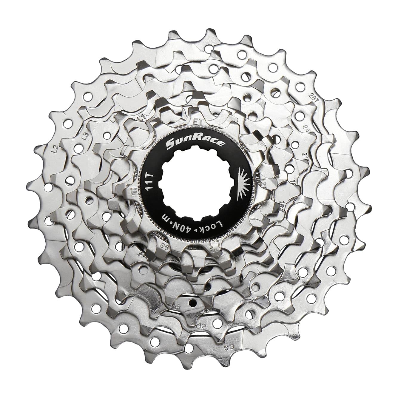 Кассета 9-k 11-28T SUN RACE R91 шоссейная Nickel