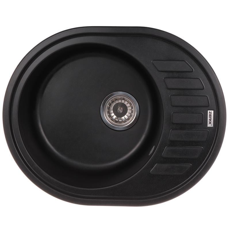 Мийка для кухні Zerix ZS-6250R-03 Чорний (ZX4548)