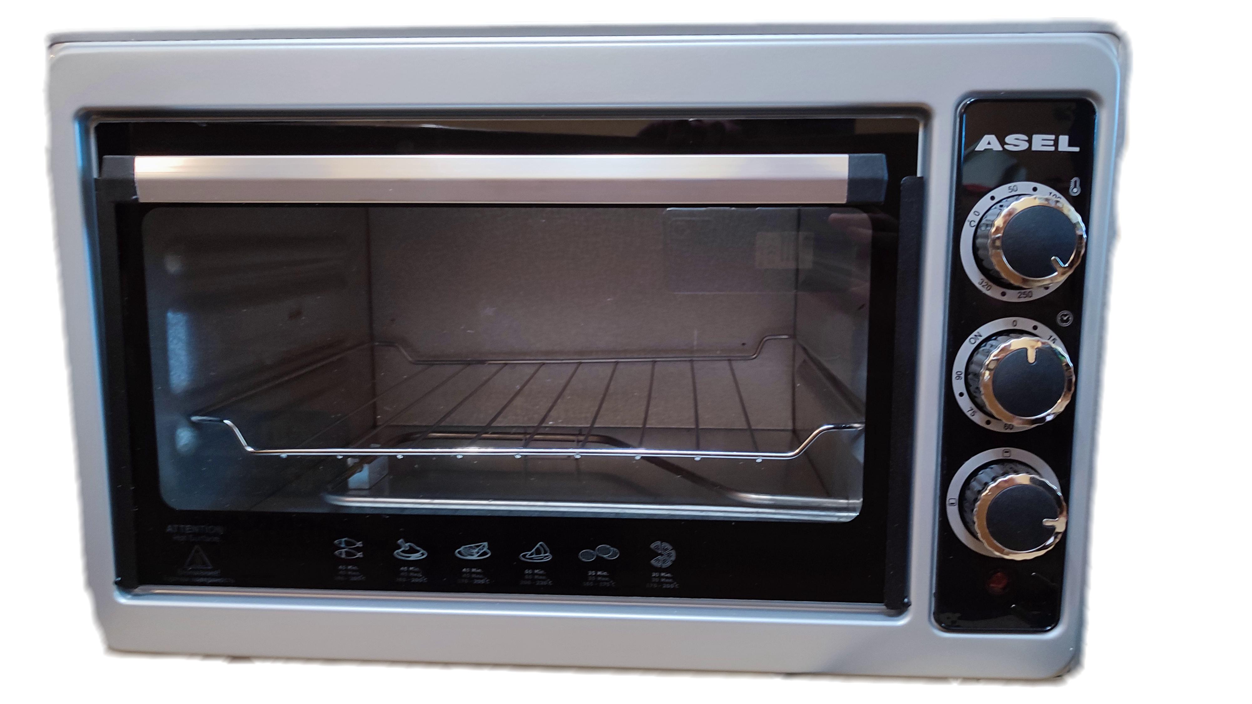 Духовка электрическая настольная Asel AF33-23 33 л 2 противня Серый Духовка электрическая настольная Asel AF33-23 33 л 2 противня Серый