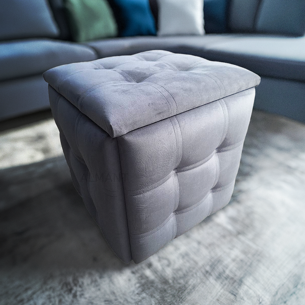 Пуф-трансформер Алмант Люкс 5в1 203 50х50х50 см Темно-сірий - фото 1