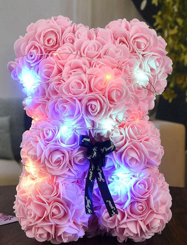 Мишка из роз 3D Teddy Flower с подсветкой 25 см Розовый (2104618745) - фото 6 Мишка из роз 3D Teddy Flower с подсветкой 25 см Розовый (2104618745) - фото 6