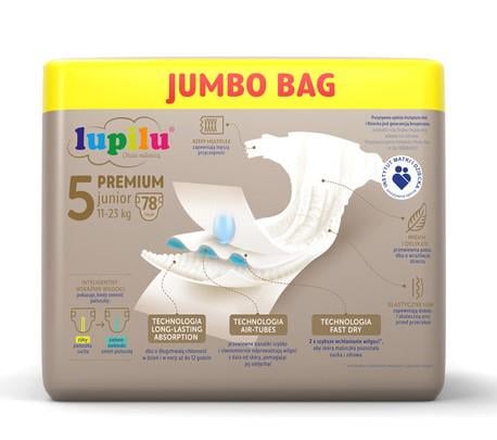 Підгузники Lupilu Premium Jumbo Bag Junior 5 11-23 кг 78 шт. (LP5-78) - фото 2