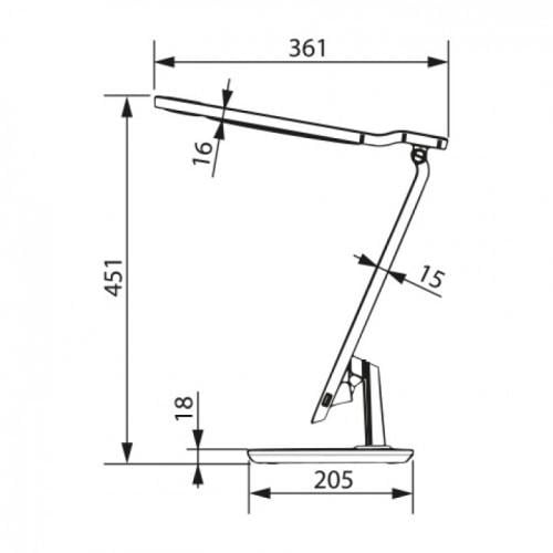 Led лампа настольная 10 Вт Azra Horoz Electric 049012 0010 с сенсорным дисплеем - фото 4