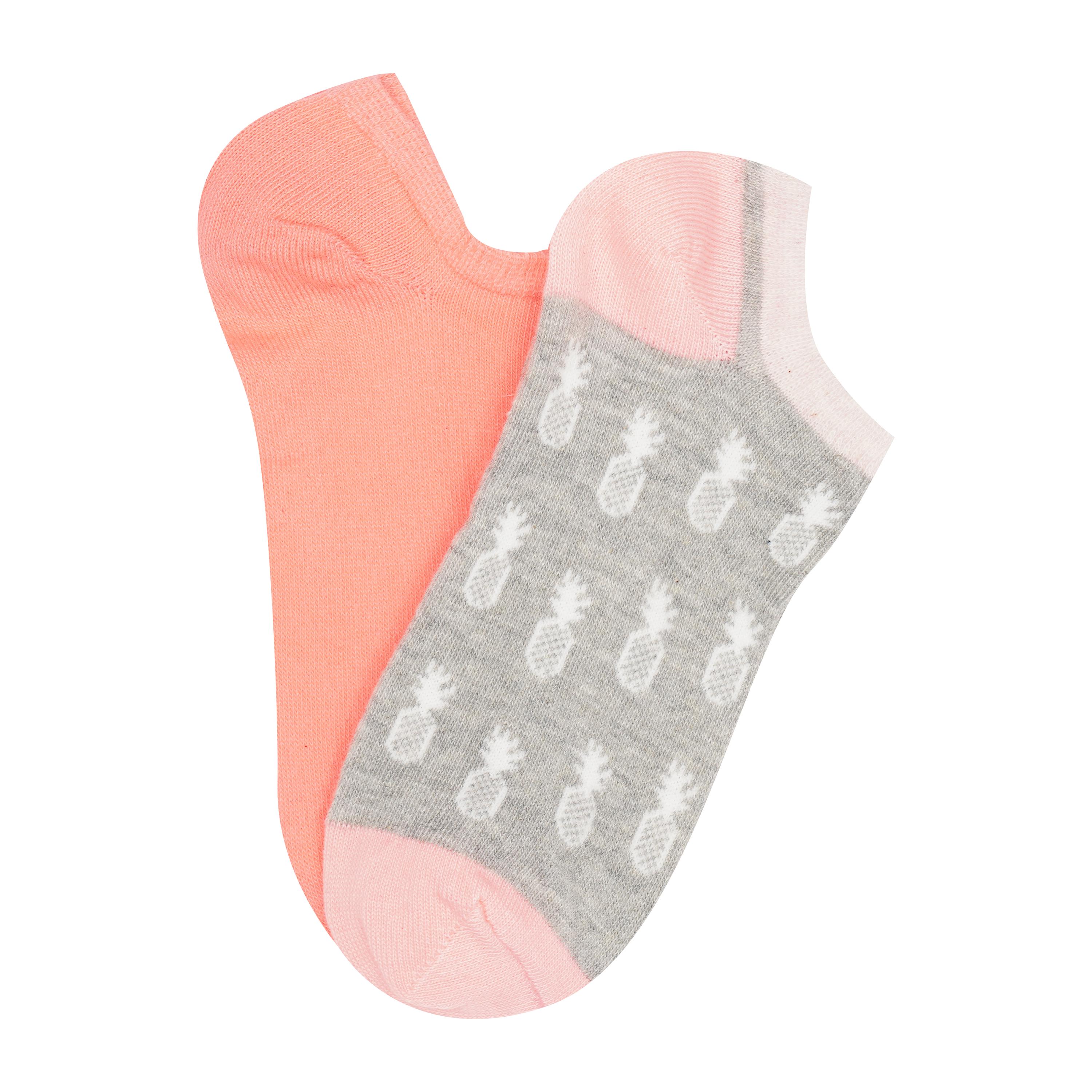 Носки C&A р. 34-36 2 пары Серый/Персиковый (41822141)