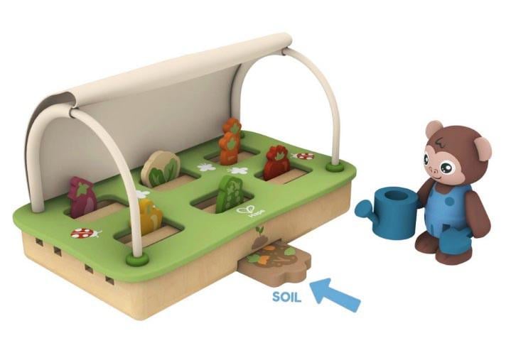 Деревянный набор Hape Органическая теплица E3416 для юных садоводов - фото 2 Деревянный набор Hape Органическая теплица E3416 для юных садоводов - фото 2