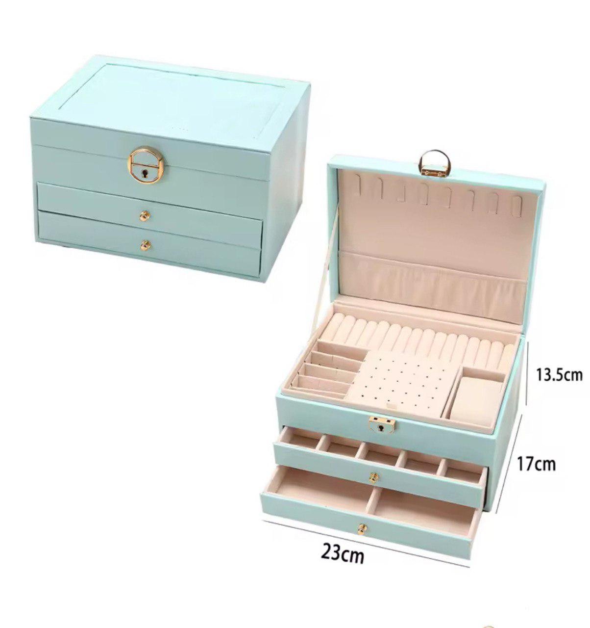 Органайзер для кілець/підвісок/браслетів/сережок 23х18х13,5 см Бірюзовий (27181935) - фото 2 Органайзер для кілець/підвісок/браслетів/сережок 23х18х13,5 см Бірюзовий (27181935) - фото 2