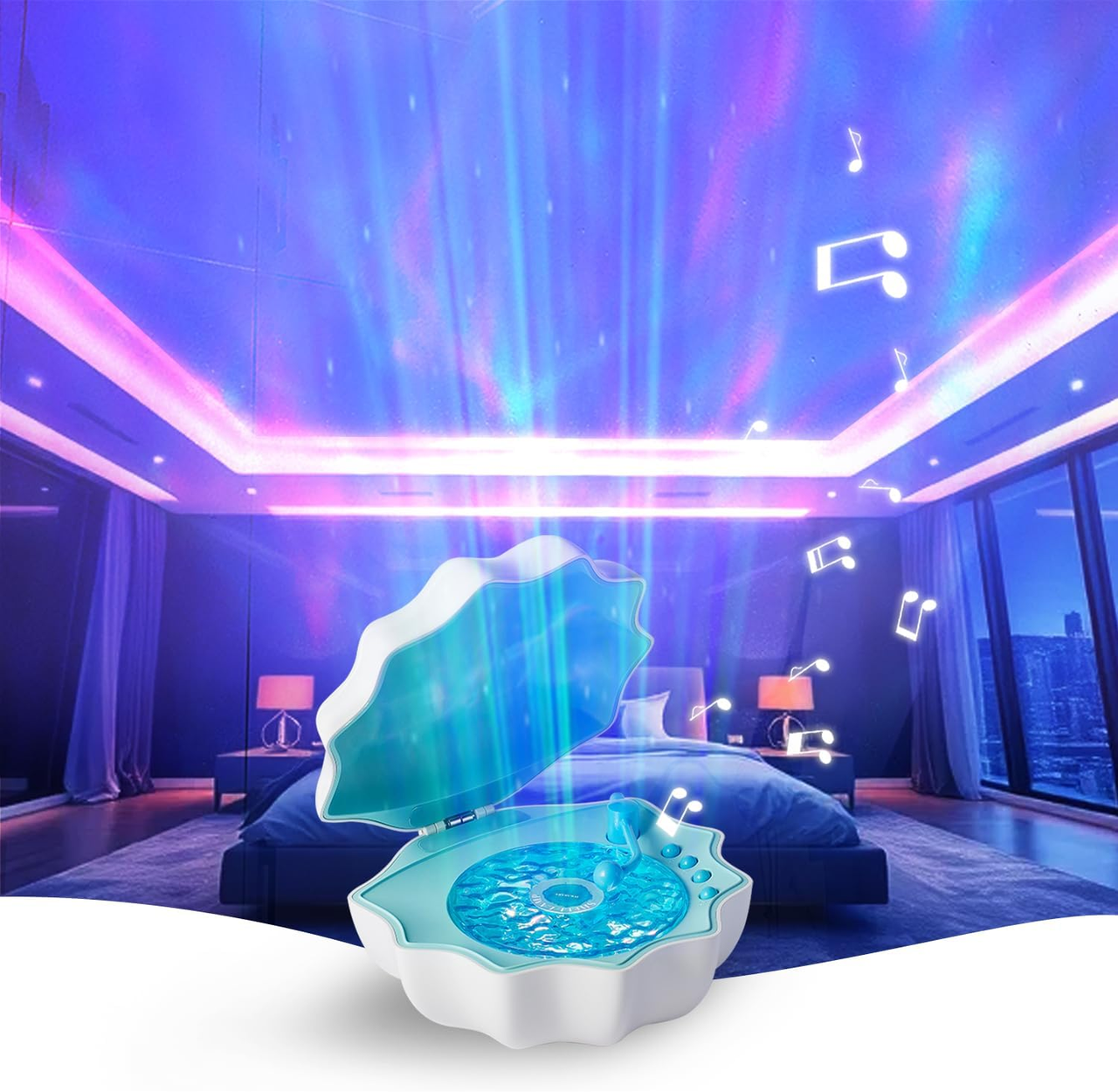 Музыкальный светильник-ракушка с Bluetooth (SM-44) Музыкальный светильник-ракушка с Bluetooth (SM-44)