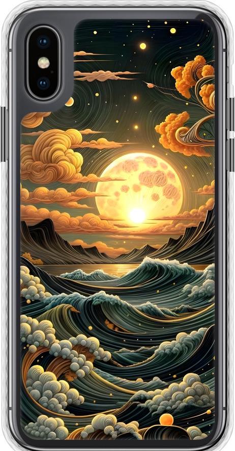Чехол на iPhone XS Арт волны (6332pc-1583-42517)