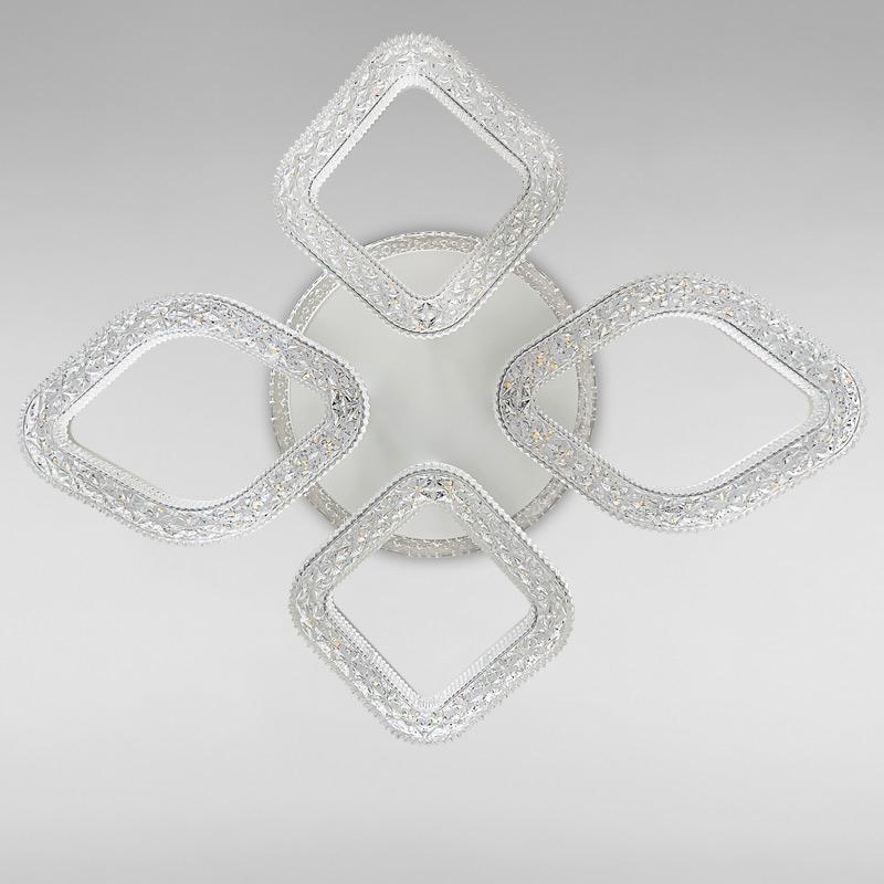 Потолочная люстра LED с подсветкой Light House SC-18249/2+2C 72W+16W 2.4G Ф550х90 Белый 