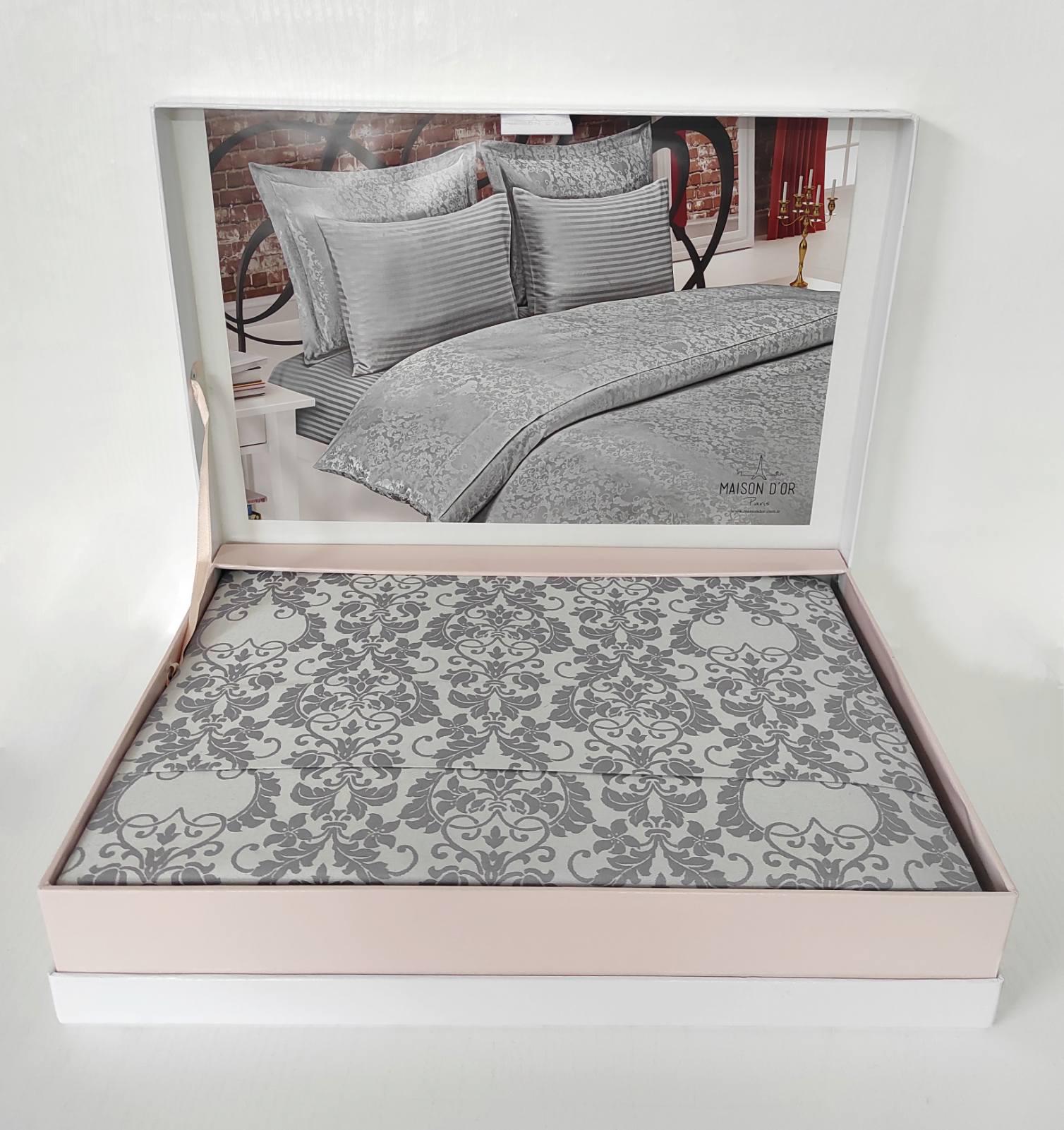 Постельное белье Maison D'or сатин/бамбук 200х220 Pearl Linens Grey (CN11111)