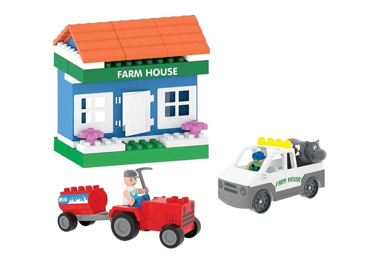 Конструктор Pilsan Ферма транспорт/фігурки тварин та людей Різнокольоровий (155054)