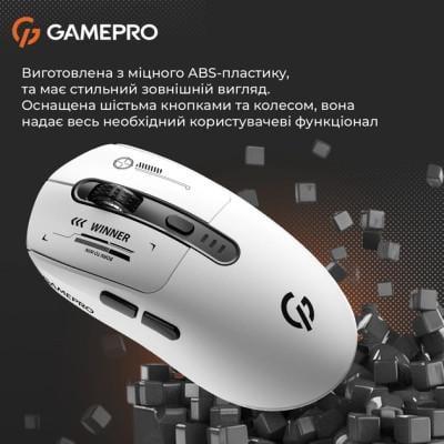 Комп'ютерна мишка GamePro Genesis Winner Bluetooth/USB White (GM079W) - фото 6 Комп'ютерна мишка GamePro Genesis Winner Bluetooth/USB White (GM079W) - фото 6