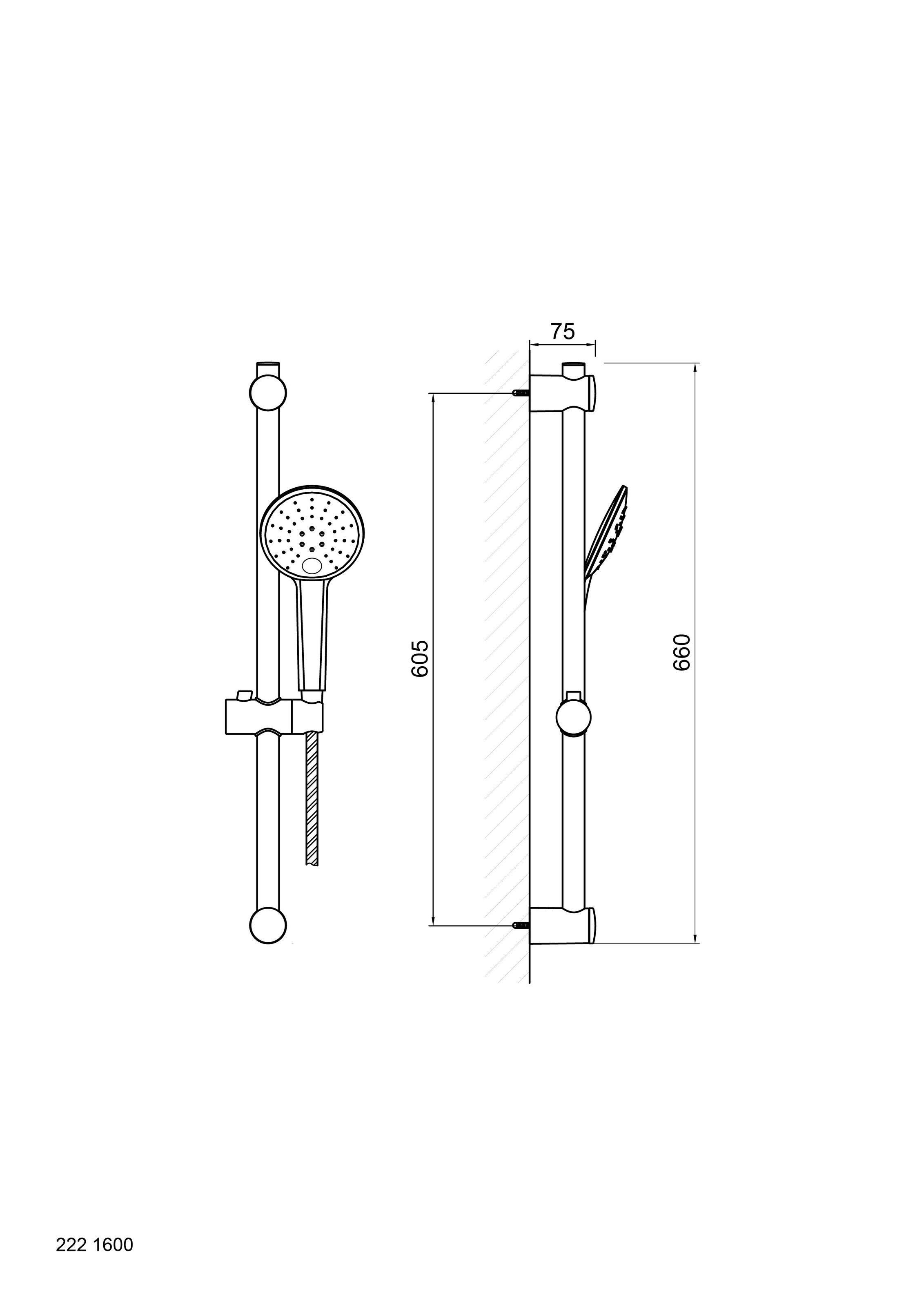 Душовий комплект із штангою Steinberg Serie 222 222 1600-EXPO Хром (83353) - фото 2 Душовий комплект із штангою Steinberg Serie 222 222 1600-EXPO Хром (83353) - фото 2
