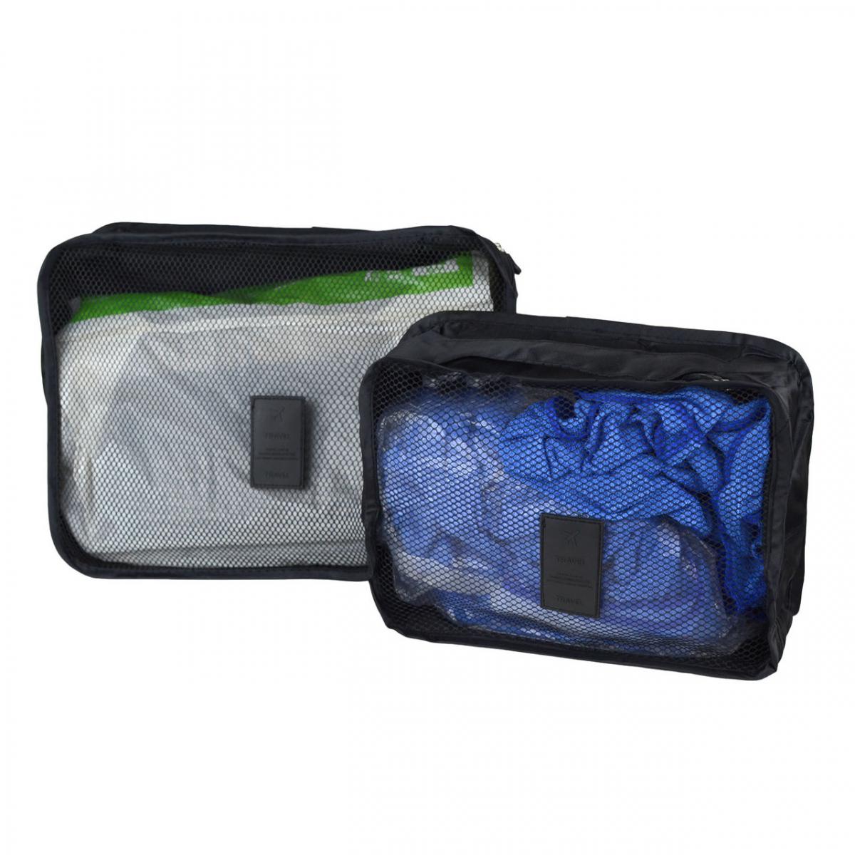 Набір дорожніх органайзерів 9в1 з нейлону для валізи та дому Чорний (КДО-40-62) - фото 8 Набір дорожніх органайзерів 9в1 з нейлону для валізи та дому Чорний (КДО-40-62) - фото 8