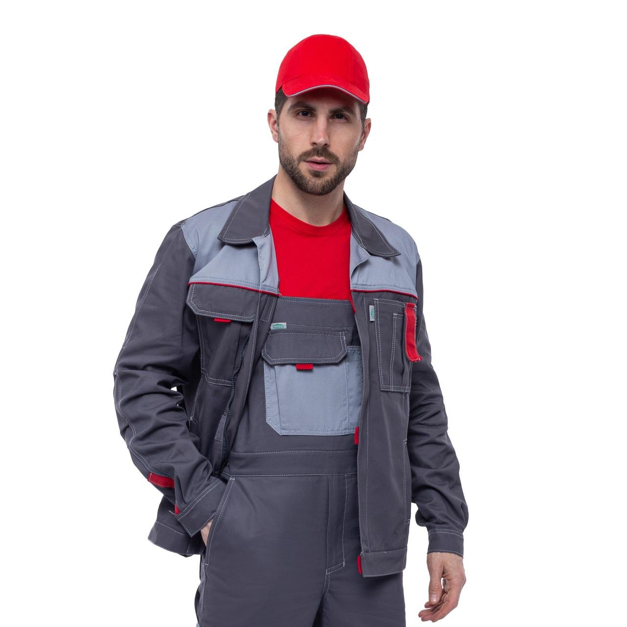 Костюм робочий ЄВРО M р. 48-50 170-176 см Сірий/Темно-сірий (27735286)