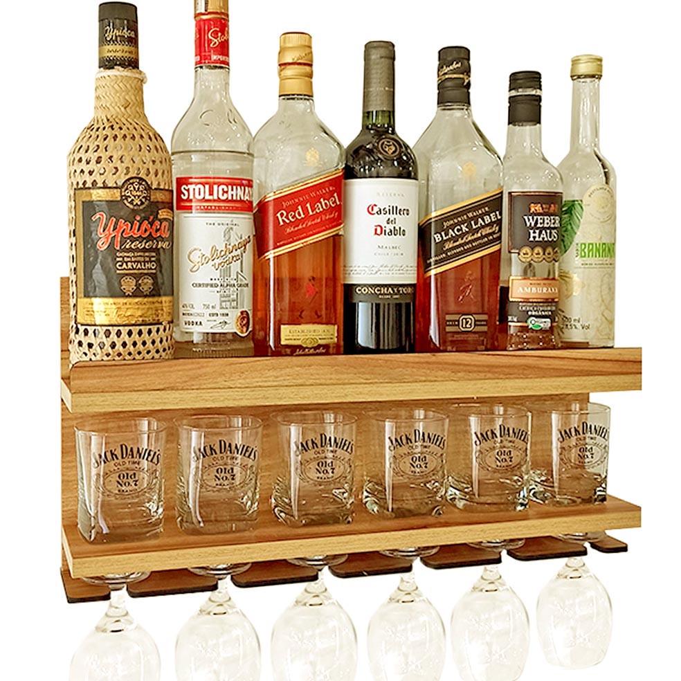 Полка для вина настенная из дерева Тайки Сиена (ПНК-014005)