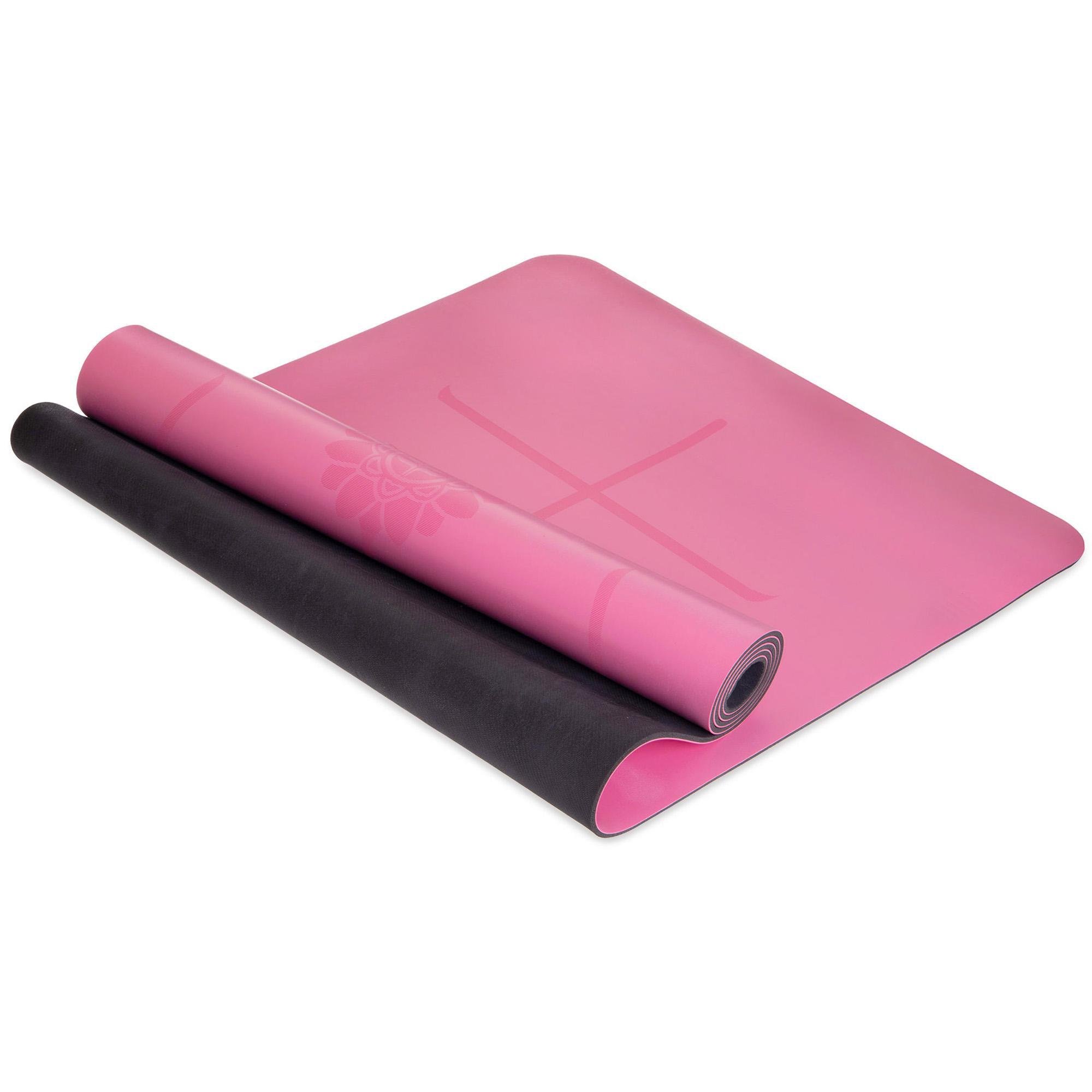 Коврик для йоги с разметкой Record FI-8307 183x68x0,5 см Розовый (NA004183)