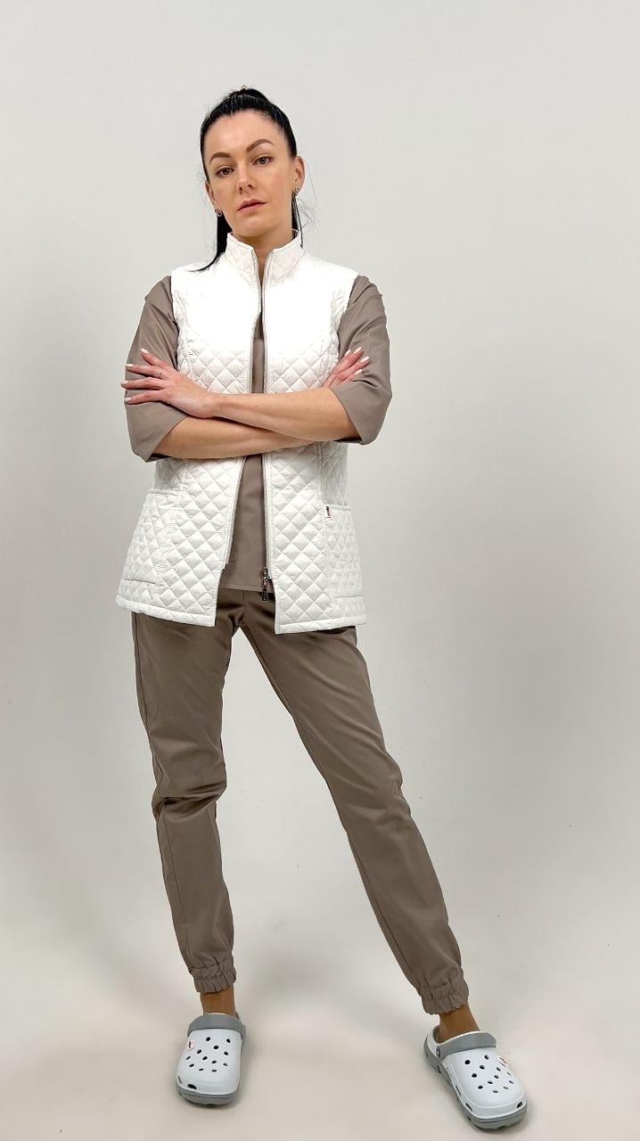 Жилет медичний жіночий теплий TopLine Аляска 2 р. 62 Білий (31501-(62)стойка)