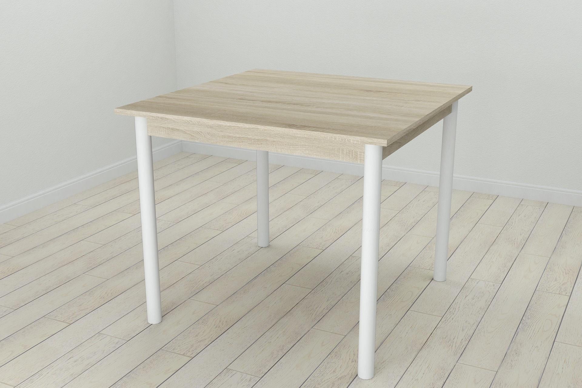 Стол кухонный Ferrum-decor Агата ДСП 16 мм 75x90x90 см Белый/Сонома (FRD-106258)