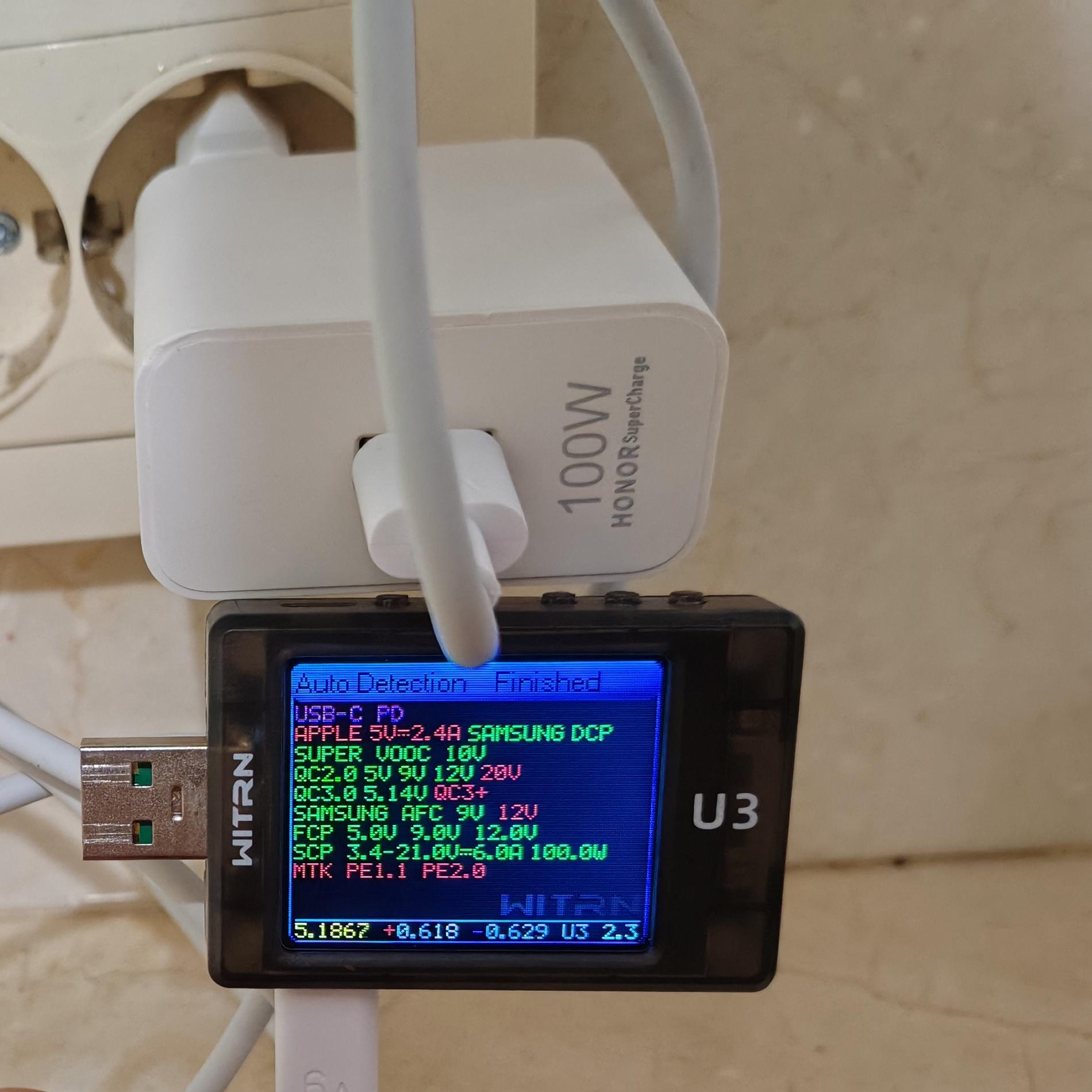 Зарядное устройство сетевое Honor SuperCharge Power Adapter 100W OEM с кабелем 1 м (29109268) - фото 5 Зарядное устройство сетевое Honor SuperCharge Power Adapter 100W OEM с кабелем 1 м (29109268) - фото 5