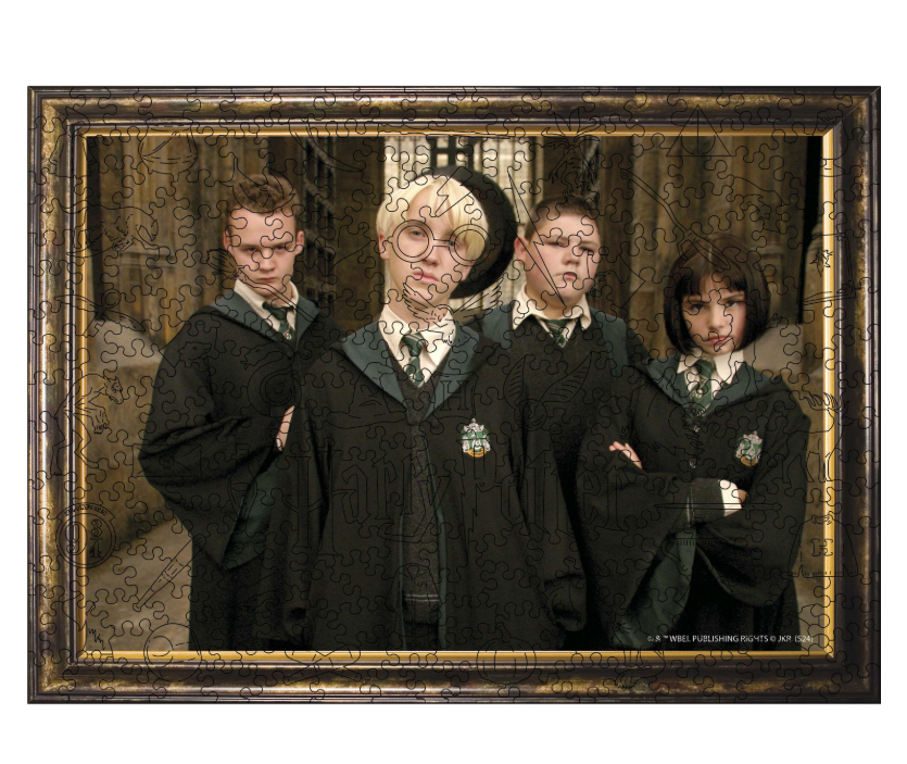 Пазл деревянный фигурный Woods Story Гарри Поттер студенты Слизерина XL (wsph004-XL)