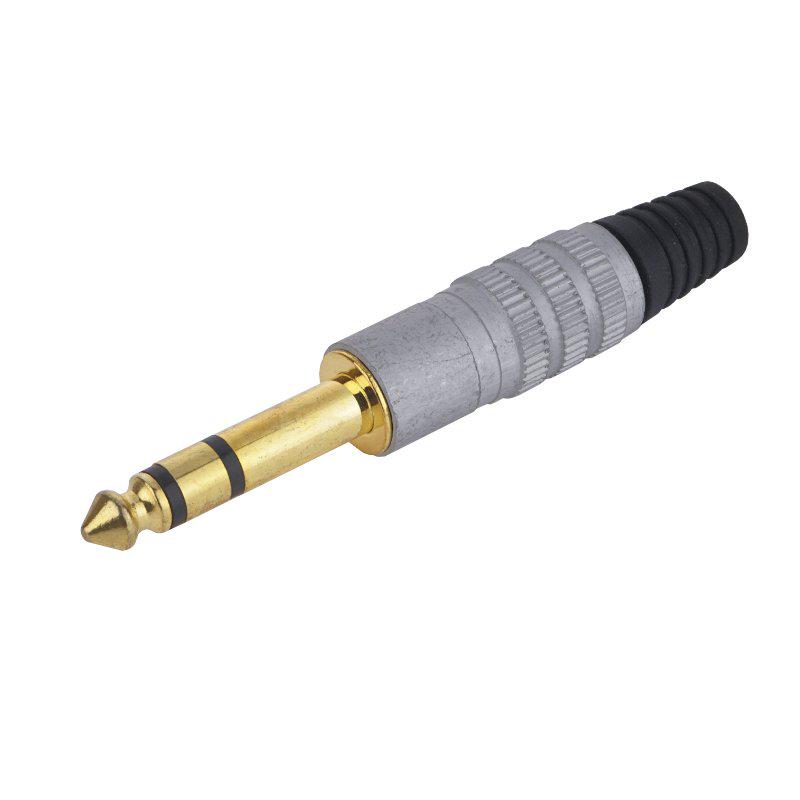 Штекер Gold 6,3 стерео Silver/Gold (A140026)