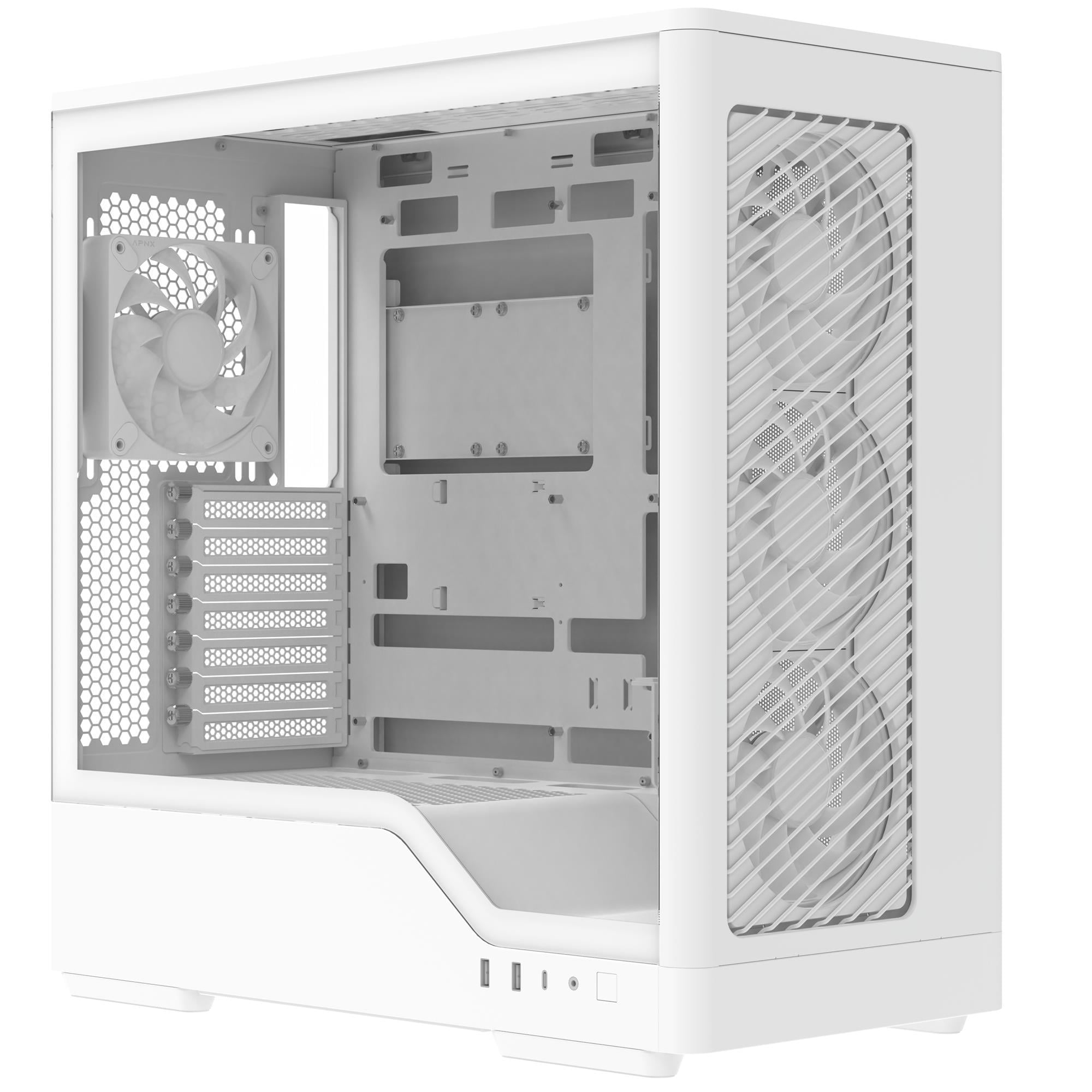 Корпус для ПК AeroCool D520A Midi-Tower no PSU ATX/MicroATX/Mini-ITX BTF ARGB White (ACCM-DS05143.21)