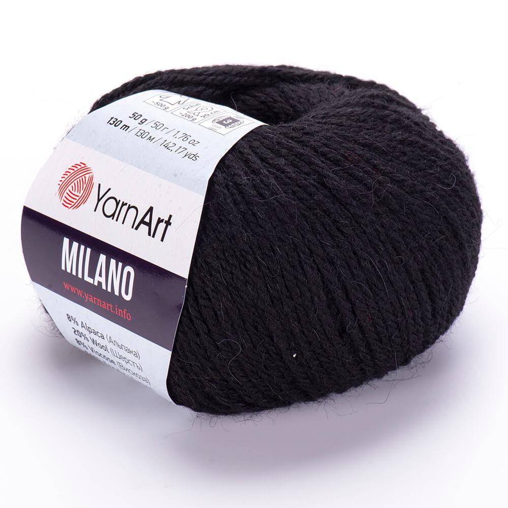 Пряжа YarnArt Milano 850 Черный (6102)