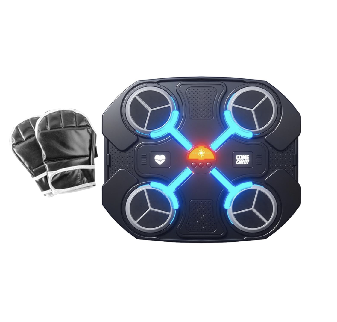 Боксерська мішень настінна на 4 кнопки з підсвічуванням музикою блютуз і рукавичками (Е500270/1)