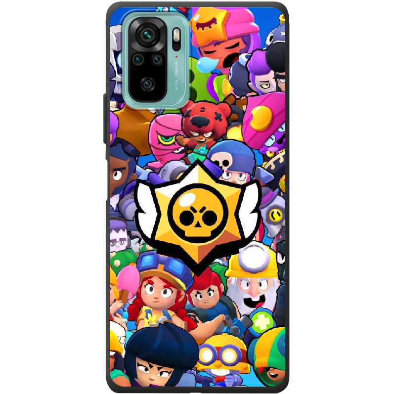 Чехол BoxFace Xiaomi Redmi Note 10 Brawl Stars Черный силикон (42029-up2389-42362)