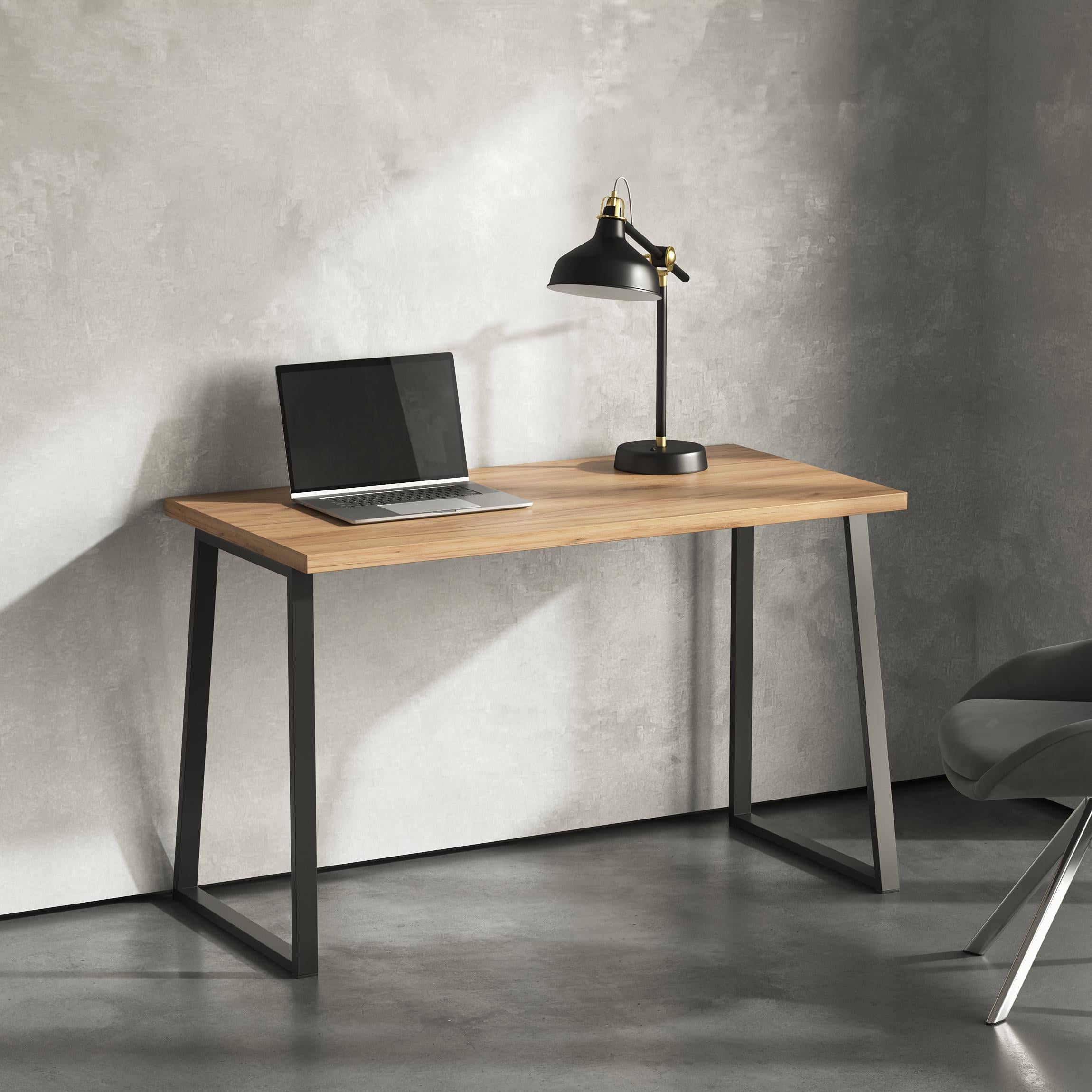 Стол письменный лофт Серия 4 1400х700х32 мм Дуб Крафт Золотой