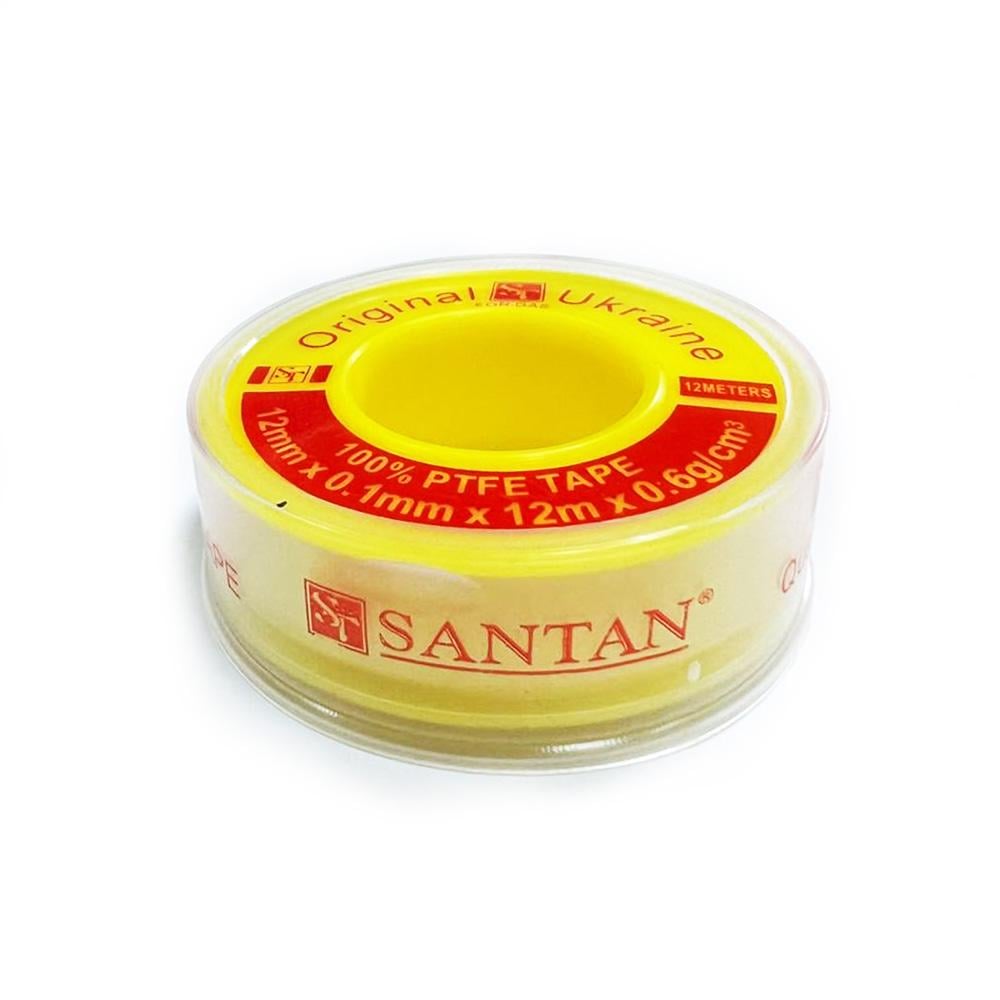 Фум стрічка SANTAN газова 12x0,1 мм x 12 м (41166)