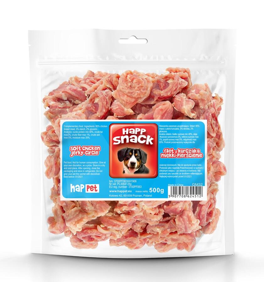 Кружочки из мяса курицы Happet Snack лакомство для собак 500 г (GM32 5907708624512)