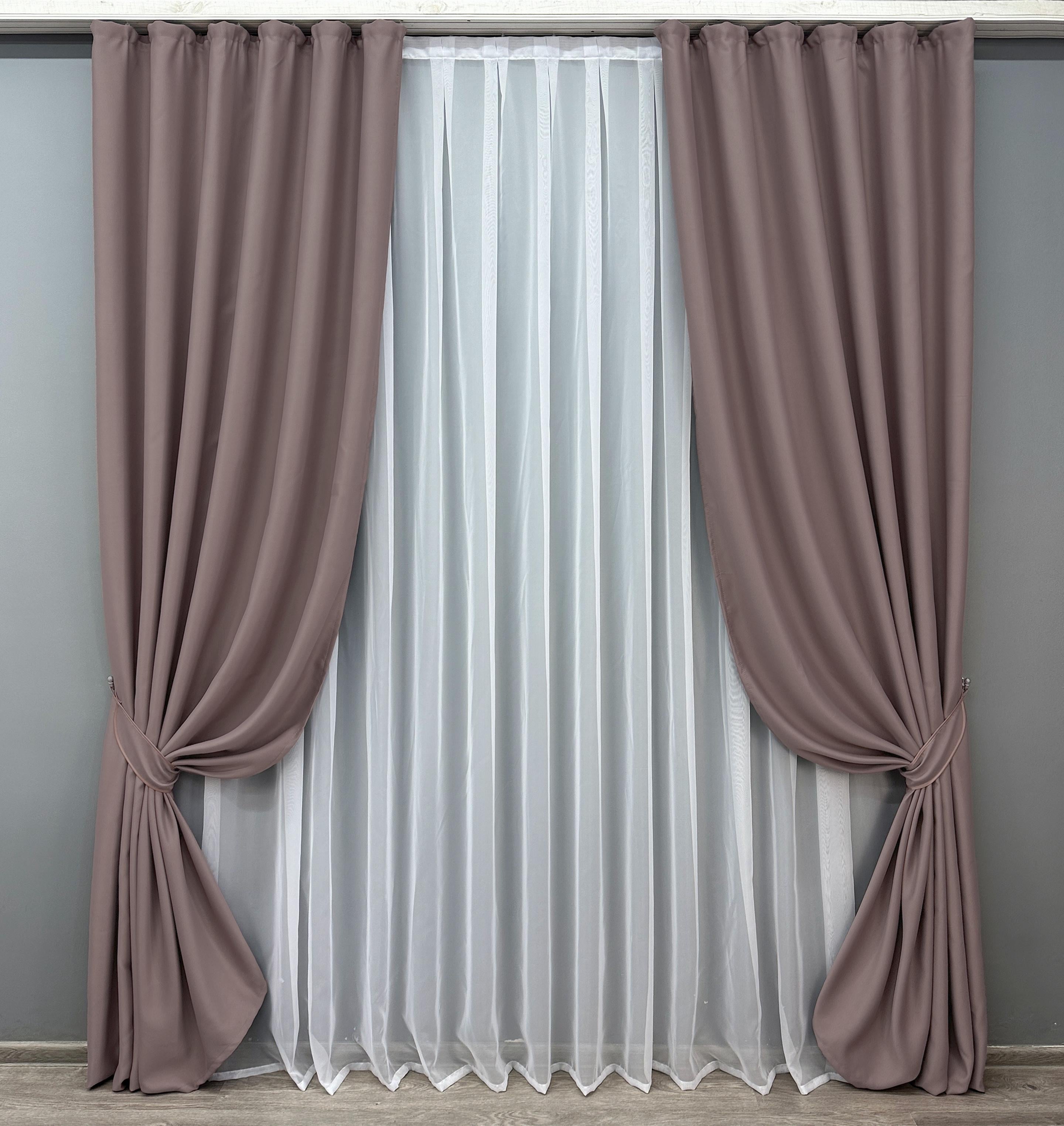 Комплект штор VR-Textil Bagema Rvs № 1245ш 100х270 см 2 шт. Пудровый (31-484)