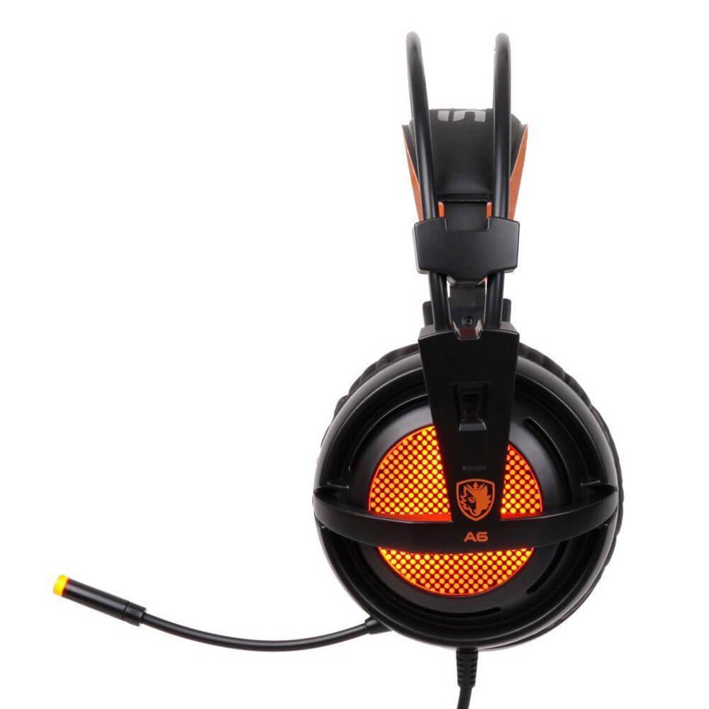 Навушники Sades A6 7.1 Surround Sound Black/Orange (SA6-BO) - фото 3