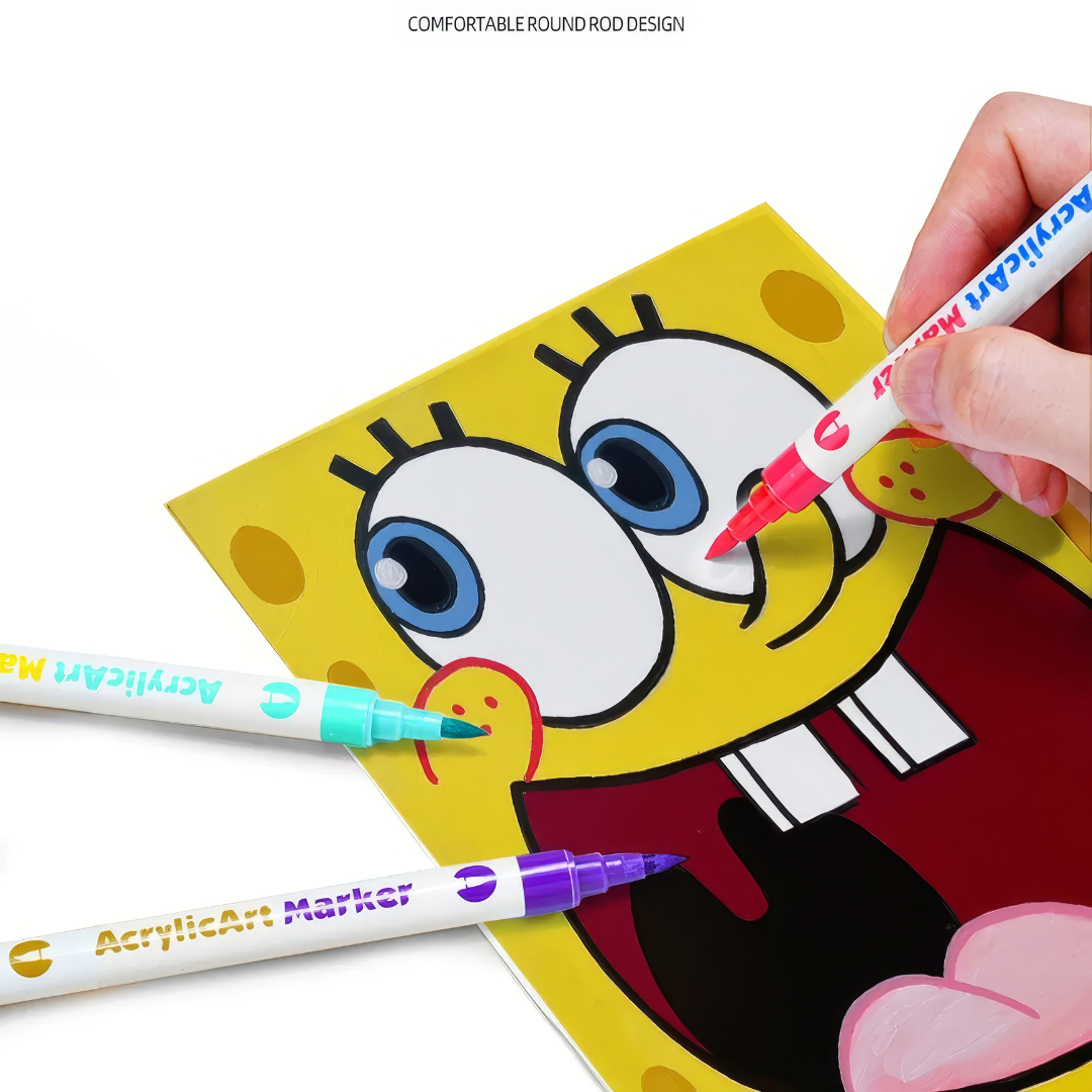 Набір акрилових маркерів на водній основі 24 шт. 48 кольорів (JH-SG-987PVC-48) - фото 4 Набір акрилових маркерів на водній основі 24 шт. 48 кольорів (JH-SG-987PVC-48) - фото 4