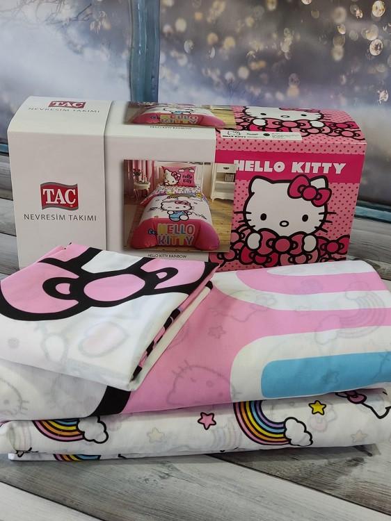 Комплект постільної білизни дитяча TAC Hello kitty бавовна/ранфорс полуторна (14961771)