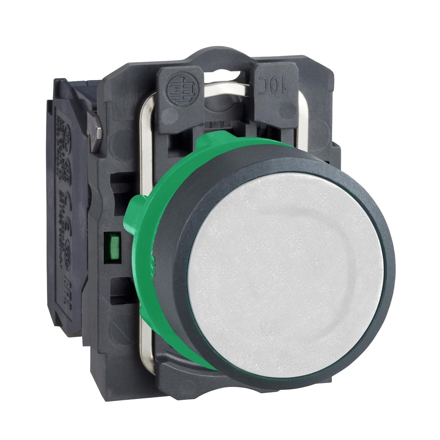 Кнопка управления Schneider Electric Harmony XB5 1NO 22 мм с подсветкой с возвратом Белый (XB5AA11) Кнопка управления Schneider Electric Harmony XB5 1NO 22 мм с подсветкой с возвратом Белый (XB5AA11)