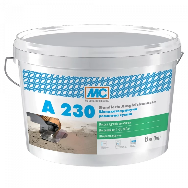 Ремонтная смесь MC-Bauchemie от 1 до 100 мм A 230 6 кг - фото 1 Ремонтная смесь MC-Bauchemie от 1 до 100 мм A 230 6 кг - фото 1