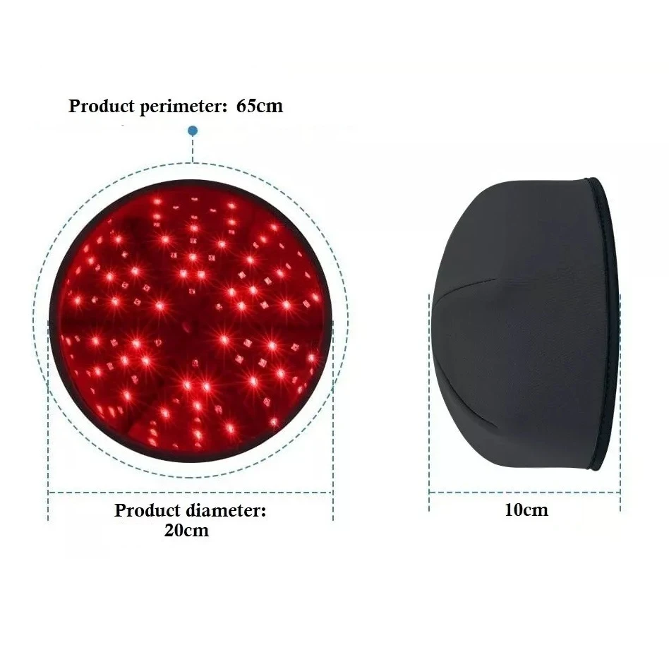 Шапка інфрачервона для росту волосся RedoPro світлова LED терапія 240 діодів 660nm і 850nm USB (135138) - фото 7