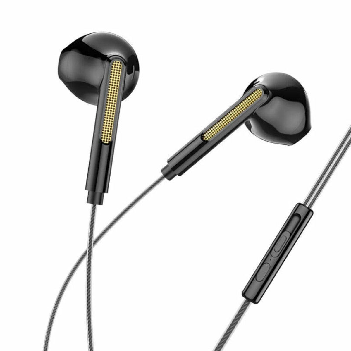 Навушники BOROFONE BM63 Melodic wire-controlled earphones with mic Black (BM63B) - фото 2