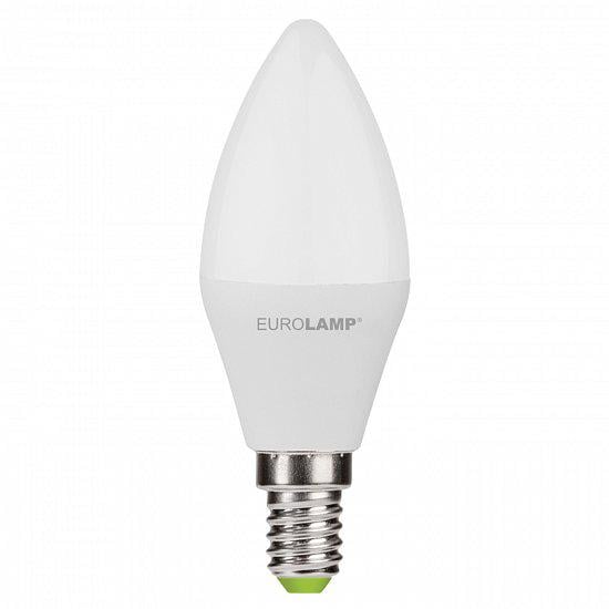 Лампа светодиодная Eurolamp LED-CL-08143P свеча 8 W 220 V 680 lm 3000K Е14 37х108 мм (4260484998569) Лампа светодиодная Eurolamp LED-CL-08143P свеча 8 W 220 V 680 lm 3000K Е14 37х108 мм (4260484998569)