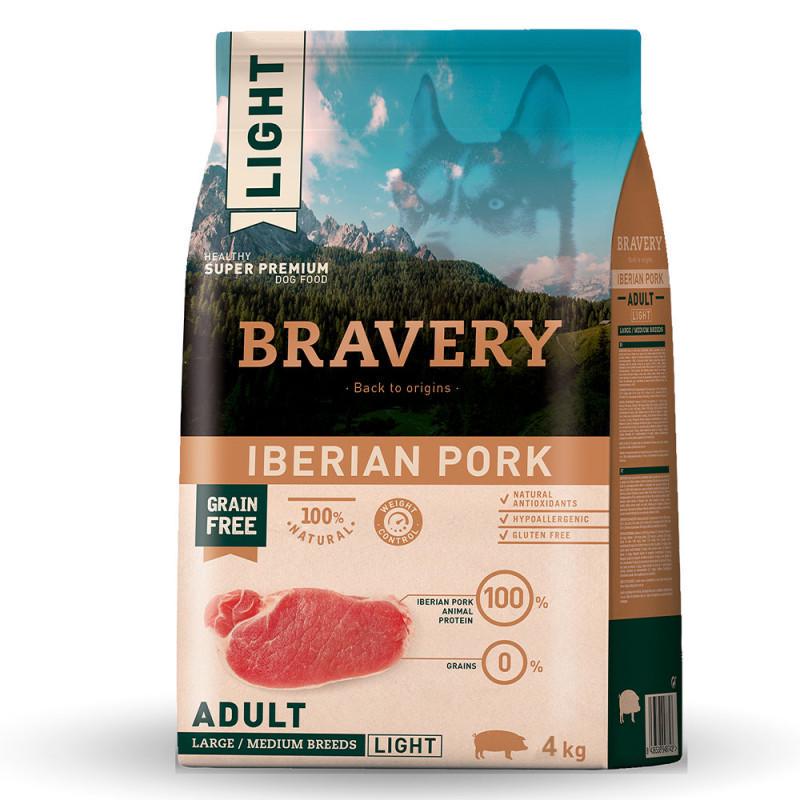 Корм сухий для собак BRAVERY Iberian Pork L/M Light схильних до ожиріння 4 кг (2663187434)